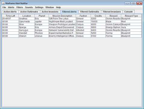 Warframe Alert Notifier