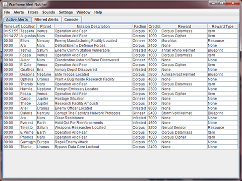 Warframe Alert Notifier