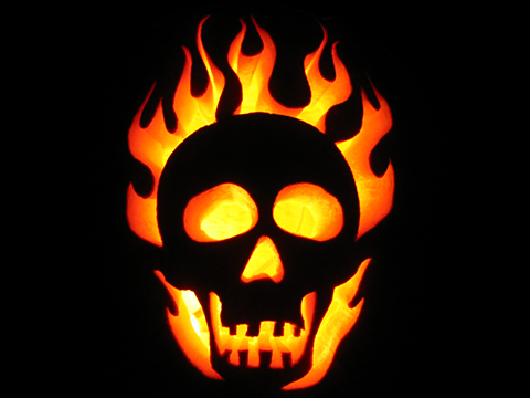 Flaming Skull